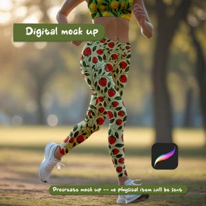 Procreate Leggings Mockup, Editable digital template, activewear mock-up, fashion mockup for POD and pattern display, easy mockup template