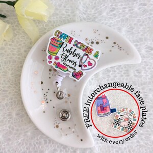 Portacredencial retráctil para enfermera registrada (RN), porta credencial con cordón, porta credencial retráctil para enfermera practicante licenciada, credencial para personal hospitalario