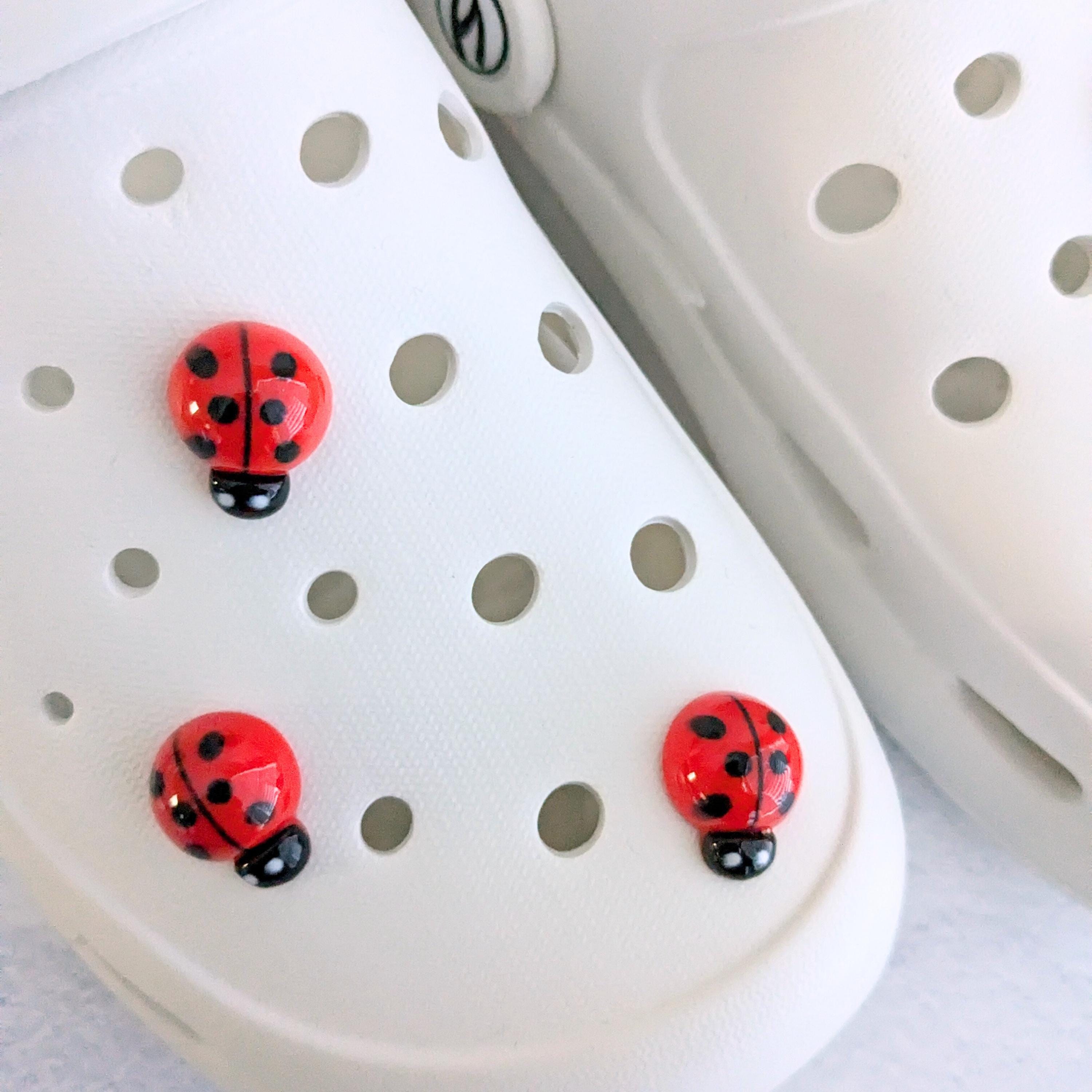 Charm for Croc Ladybug Shoe Charm Teenage Girl Gift Beetle Party Favor Ladybug Clog Charm For Kids Tween Girl Gift Ladybird Shoe Charm