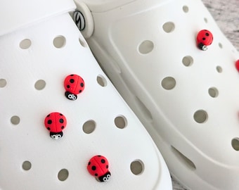 Charm for Croc Mini Ladybug Shoe Charm Teenage Girl Gift Beetle Party Favor Ladybug Clog Charm For Kids Tween Girl Gift Ladybird Shoe Charm