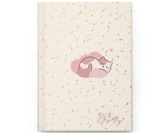 Cozy Cat Notebook Hardcover Journal, Cute Cat Notebook,  Giftful-Cozy, Journaling,  Notebook cover, notebook planner, Diary n otebook