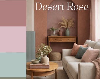 DESERT ROSE Paint Palette | Done for You Warm Neutrals for Airbnb or Home | Cohesive Color Plan