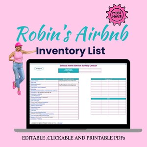 Lista de verificación de inventario/lista de compra interactiva Essentials BUNDLE para anfitriones de Airbnb, STR y VRBO (formato .ods)