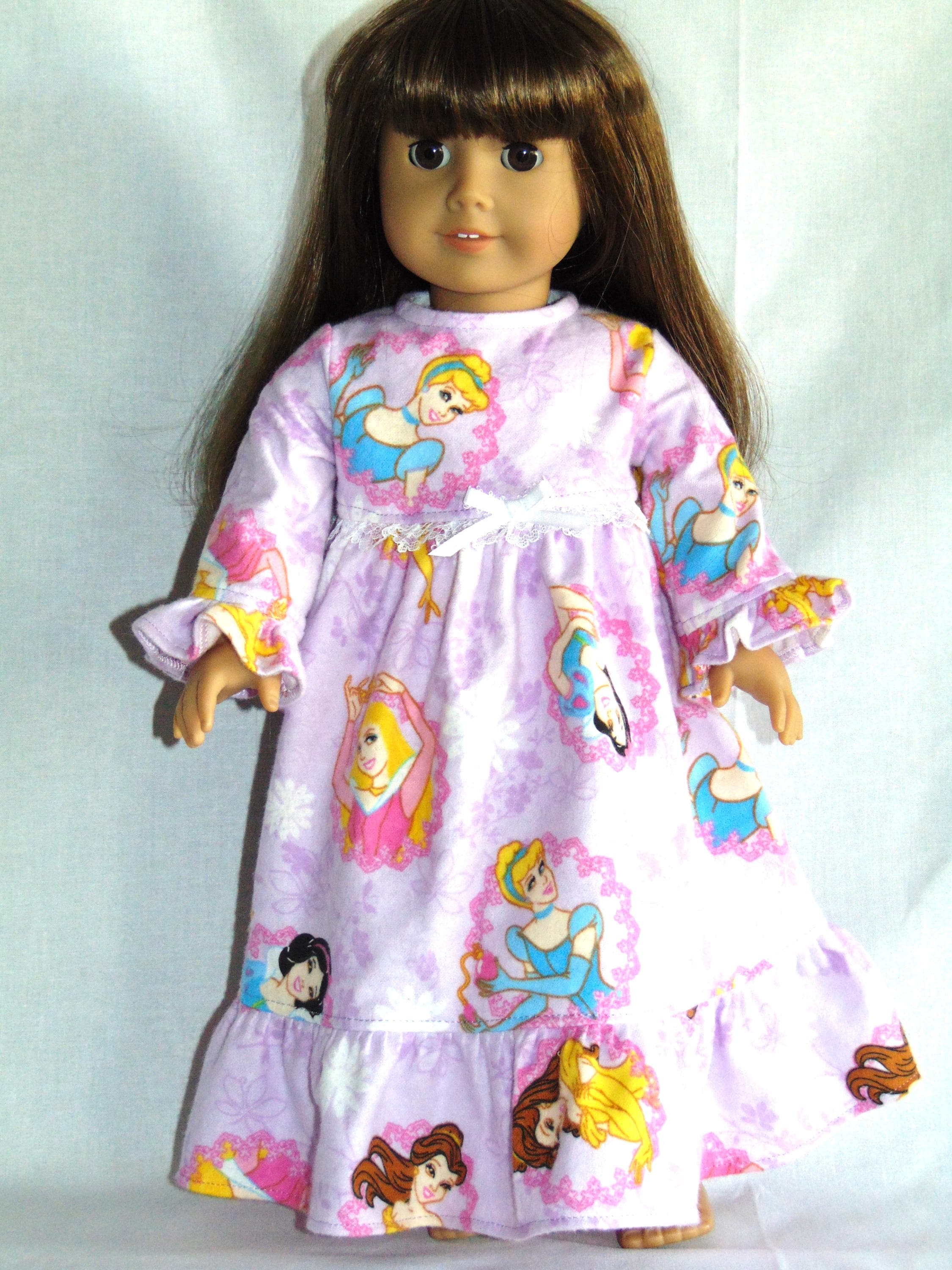 Disney Princesses Flannel Nightgown -18-inch doll