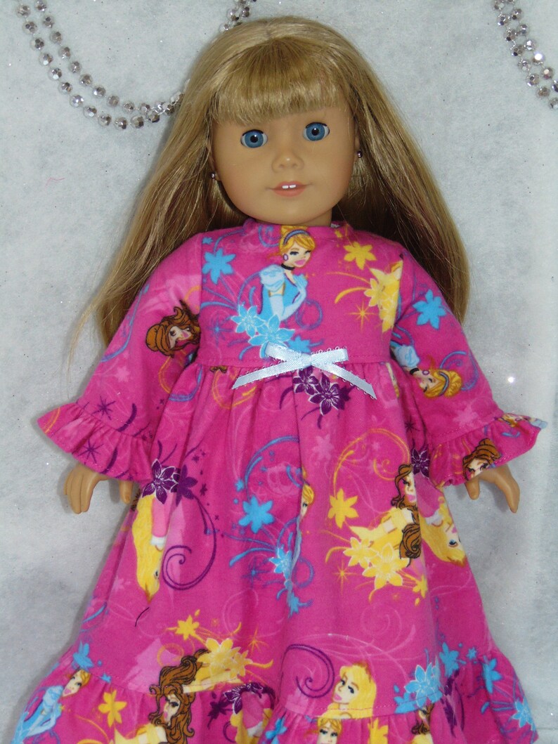 PRINCESS Flannel Nightgown 18 Inch Doll/american Girl Etsy
