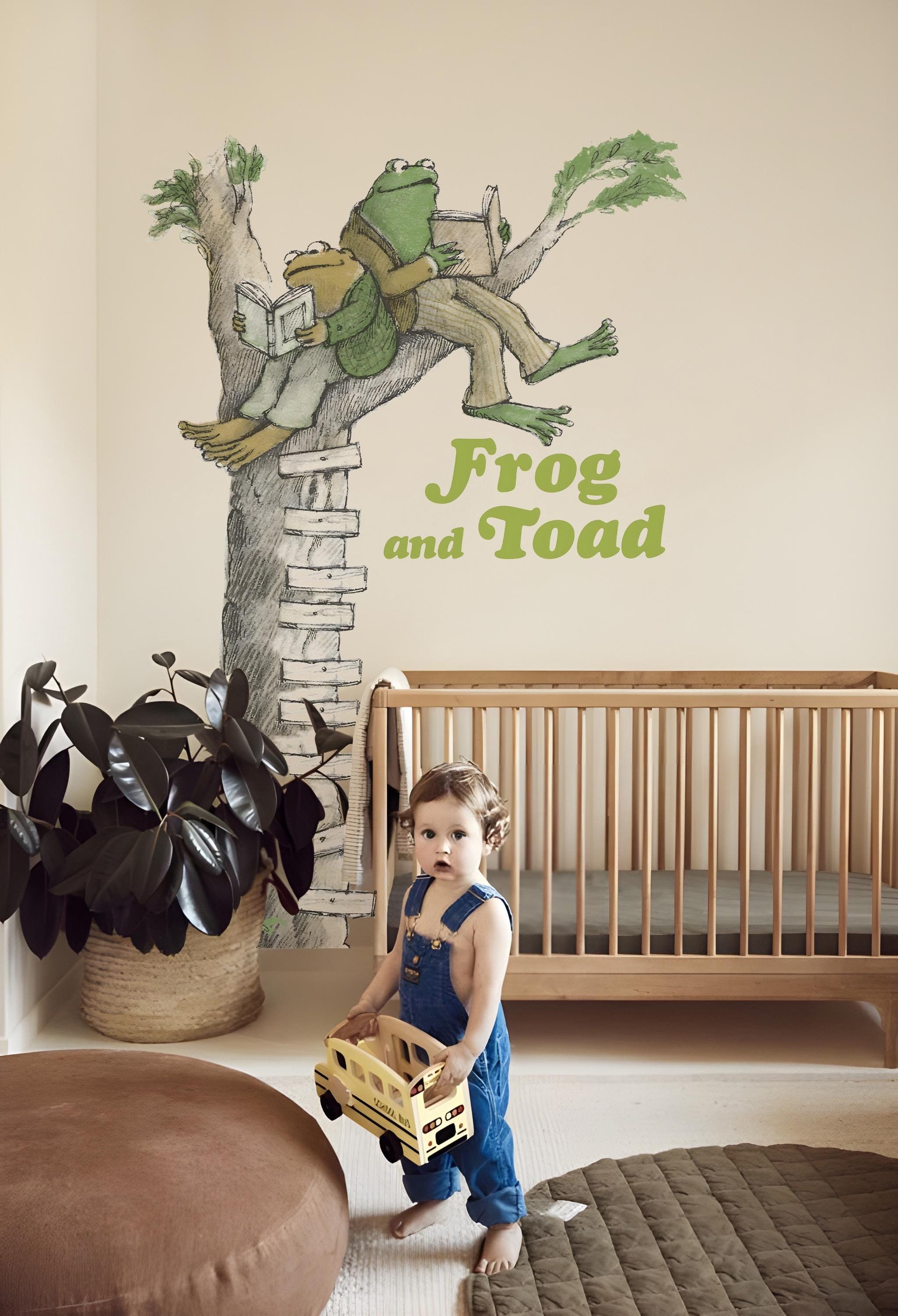 Frog And Toad Wall Decal Children Book Wall Sticker Frog Cartoon Wallpaper Froggy Wall Art Wall Decal For Kid Room Decor Child Room Decor