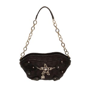 Blumarine Baguette Bag / Y2k Blumarine handbag / Chain bag decorated with Blumarine charms 2000s
