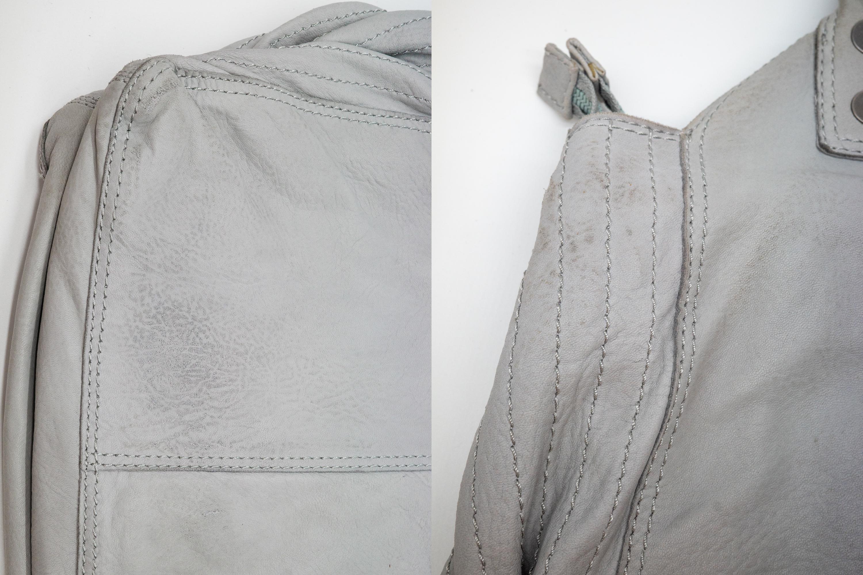 Diesel Genuine Leather Gray Handbag - Authentic Designer Tote Bag