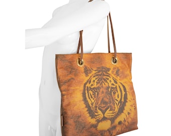 Roberto Cavalli FREEDOM Tiger Print Tote Bag – Iconische designer canvas tas met verstelbare en afneembare banden – Zeldzaam vintage statement piece