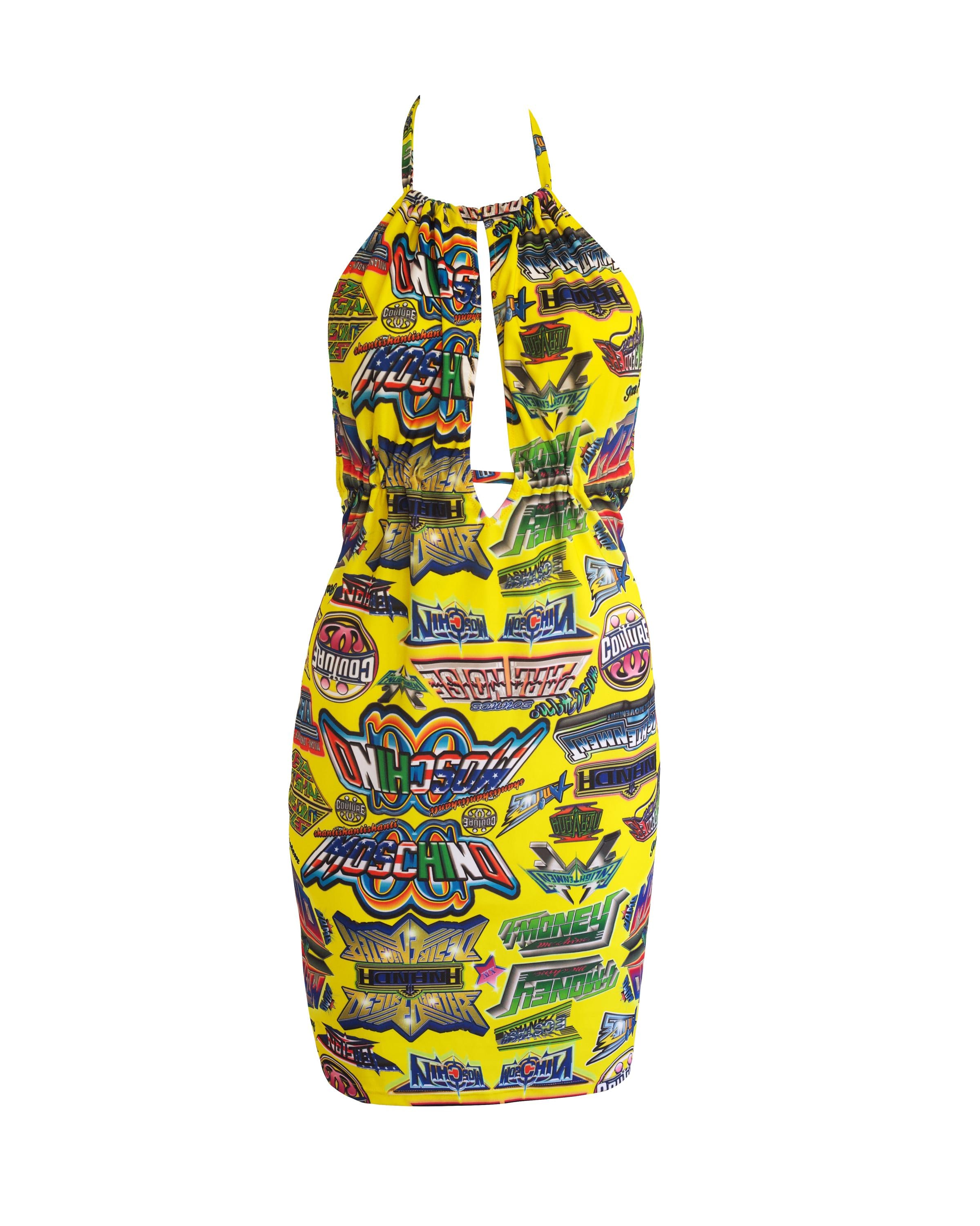 Moschino Swim Bodycon Spandex Dress With Casino Logos