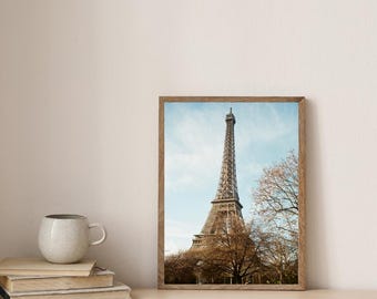 Eiffel Tower Poster Paris Print Paris Wall Art Vintage Wall Art Vintage Paris Art Chic Parisian Poster Film Camera Art Digital Download
