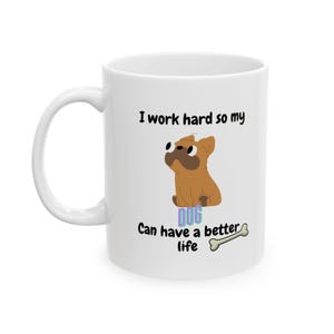 Dog Lover&#39;s Ceramic Mug - Perfect for Pet Parents, Dog-Themed Gift, Coffee Mug, Funny Pet Owner Present, Ideal for Holidays and Birthdays