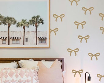 Bow Wall Decals - Peel & Stick Nursery Decor (Set of 40)