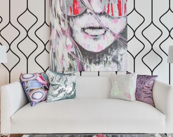 Modern Geometric Wall Decal - Removable Stickers, Minimalist Wall Decor