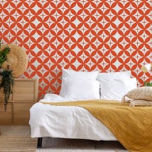 Mid Century Geometric Starburst Wall Decal - Retro Inspired Home Decor, Modern Vinyl Art for Atomic Inspired Decor