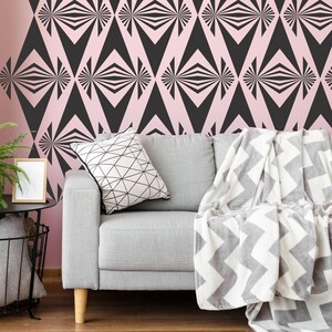 Mid Century Decals, Modern Wall Decor, Geometric Pattern Wall Decal, Mid Century Modern Art, Retro Wall Decal, Geometric Wall Decor