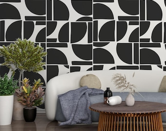 Bold Abstract Wall Decal - Modern Geometric Removable Wall Art