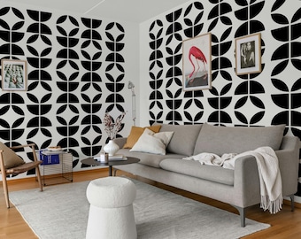 Mid Century Modern Wall Decal Removable Geometric Decor