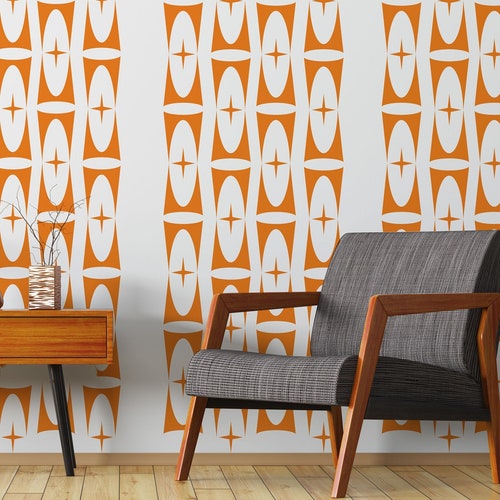 Mid Century Decal Mid Century Wall Decor Palm Springs Retro Etsy