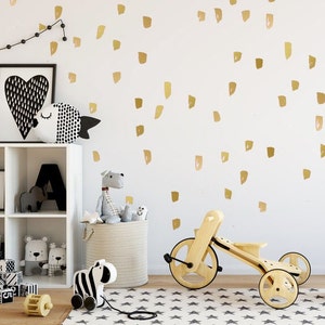 Paint Brush Stroke Wall Decals - Children&#39;s Playful Bedroom Decor, Removable Nursery Decal, Decor for Kids, Playroom Wall Pattern