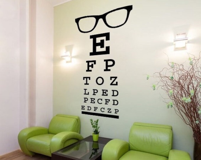 Sticker Optometry Bathroom Door Sign, Restroom Wall Decal, Men, Women, Optometrist ...
