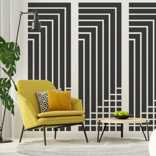 Mid Century Modern Decals Circle Decal Apartment Wall Decor Etsy