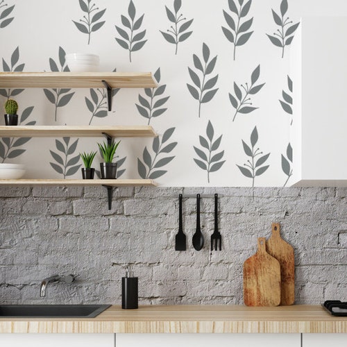 Leaves Decals Rustic Wall Decor Leaf Wall Decal Nature Wall Etsy
