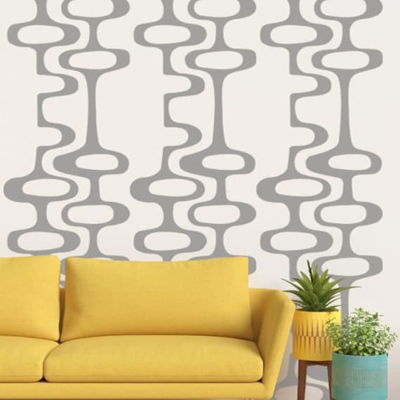 Mid Century Decals Modern Decor Circle Chain - Mid Century Modern Wall Decals Mid Century Decals Modern Decor Circle Chain - Mid Century Modern Wall Decals