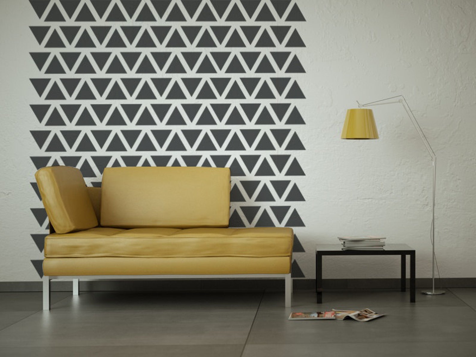 Triangle Wall Decal Triangle Decals Nursery Wall Decal - Etsy