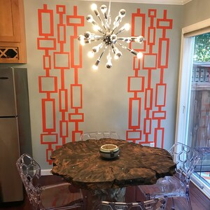 Mid Century Modern Decor, Mid Mod Wall Decals, Retro Decal, Mcm Wall Art, Removable Rectangle, Geometric Shapes, As Seen in Atomic Ranch image 6