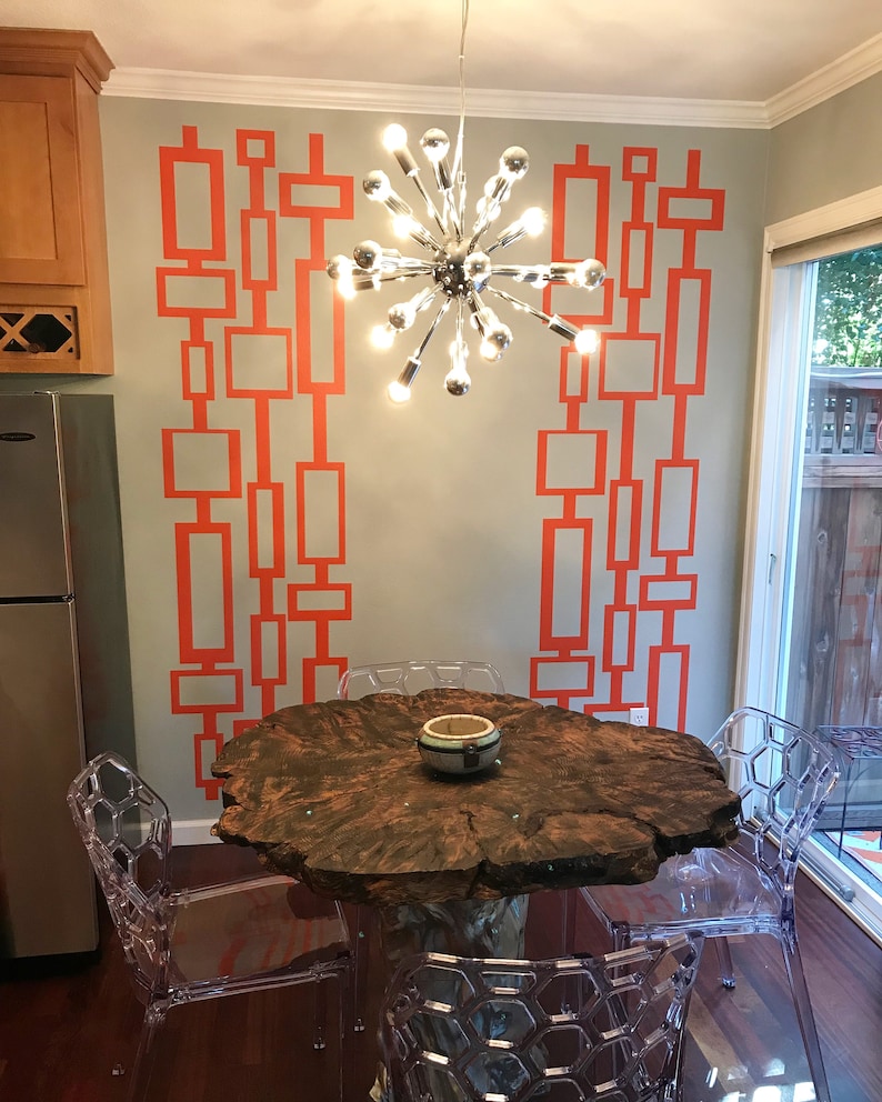Mid Century Modern Decor Modern Wall Decals Mid Century Etsy