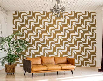 Hollywood Regency Abstract Wall Decals - Geometric Accent Wall