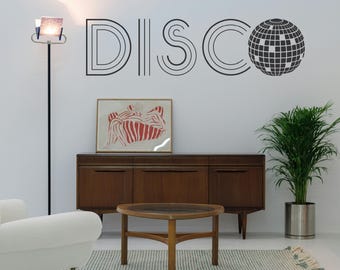 Retro 70s Disco Ball Wall Decal - Removable Vinyl Party Decor
