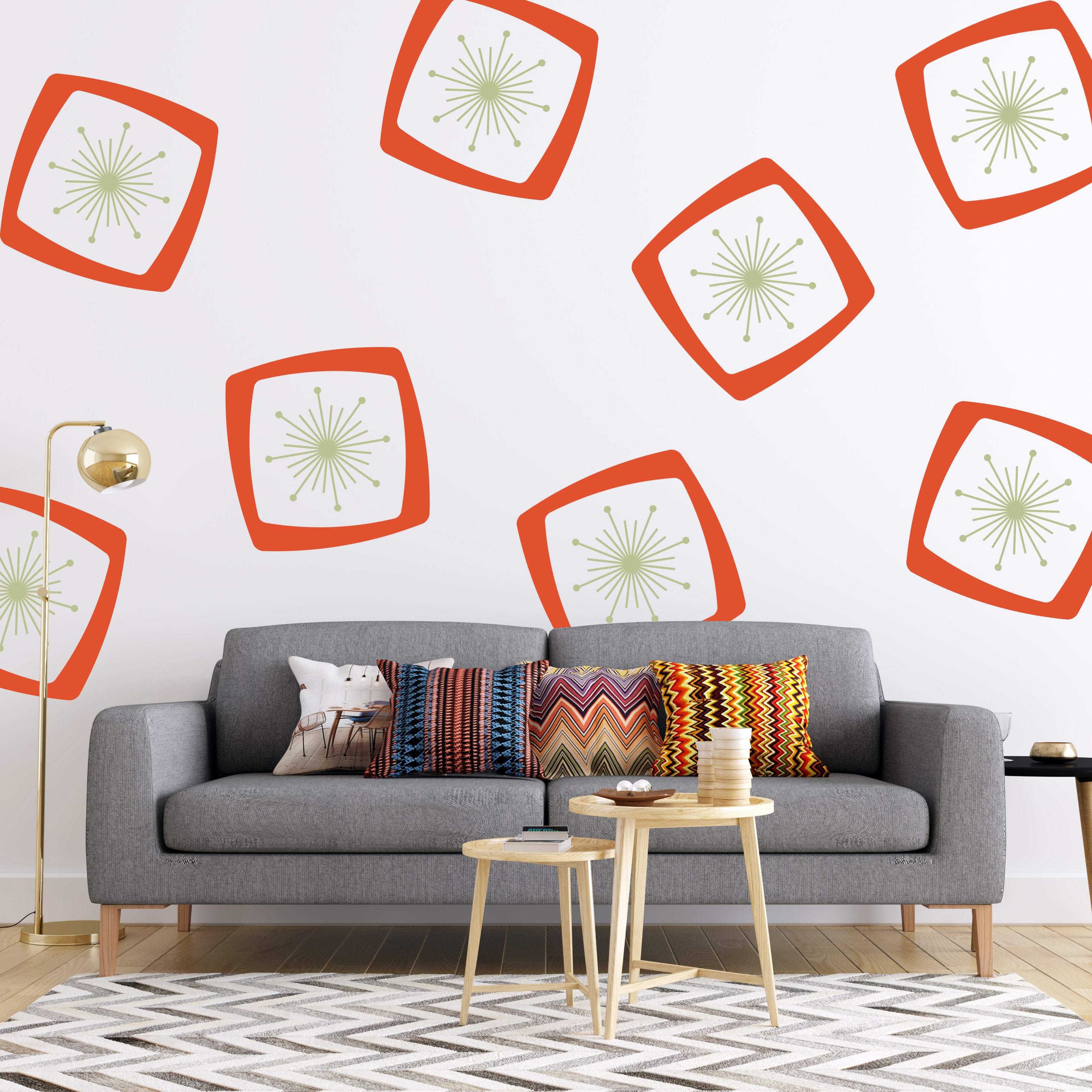 Best HD Pictures about  Mid Century Wall Decals  with No AI Images