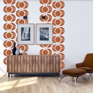Mid Century Wall Decal - Geometric Wall Decal, Removable Wall Decor, Modern Nursery Decor, Retro Wall Decor, Sun Moon Wall Decor