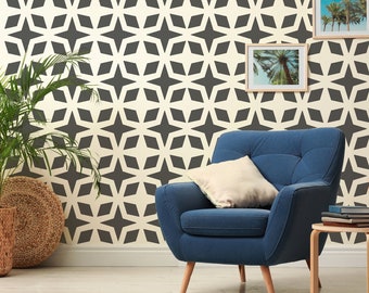 Mid Century Modern Breeze Block Wall Decal - Geometric Wall Art