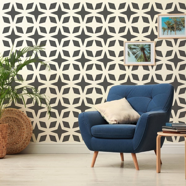 Mid Century Modern Wall Decal Etsy