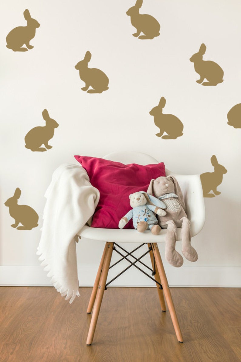 Bunny Decor for Nursery Nursery Bunny Rabbit Decals Woodland Bunny Bunny Rabbit Decor Nursery Bunny Decor Nursery Bunny Wall Art