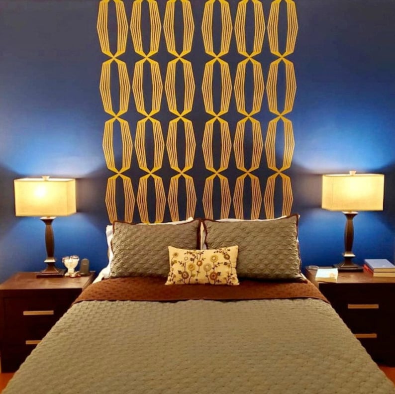Mid Century Modern Decor Modern Wall Decals Geometric Wall Etsy