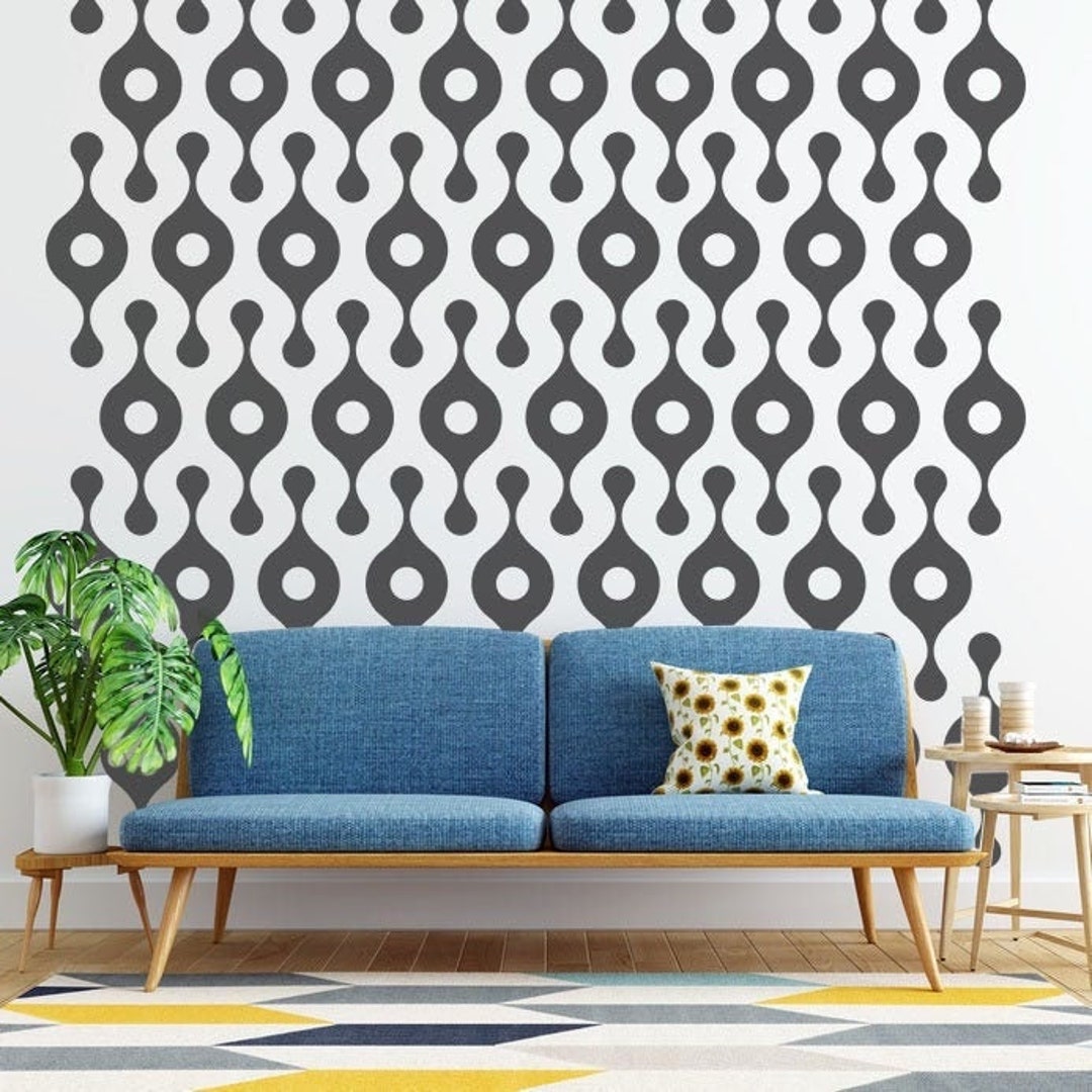 Mid Century Modern Decor, Removable Modern Wall Decals, Mcm Wall Art