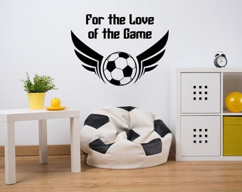 Soccer Ball Wall Decal, Sports Enthusiast Decals, Removable Decor for Kids, Dorm Room Decor, Modern Nursery Decal