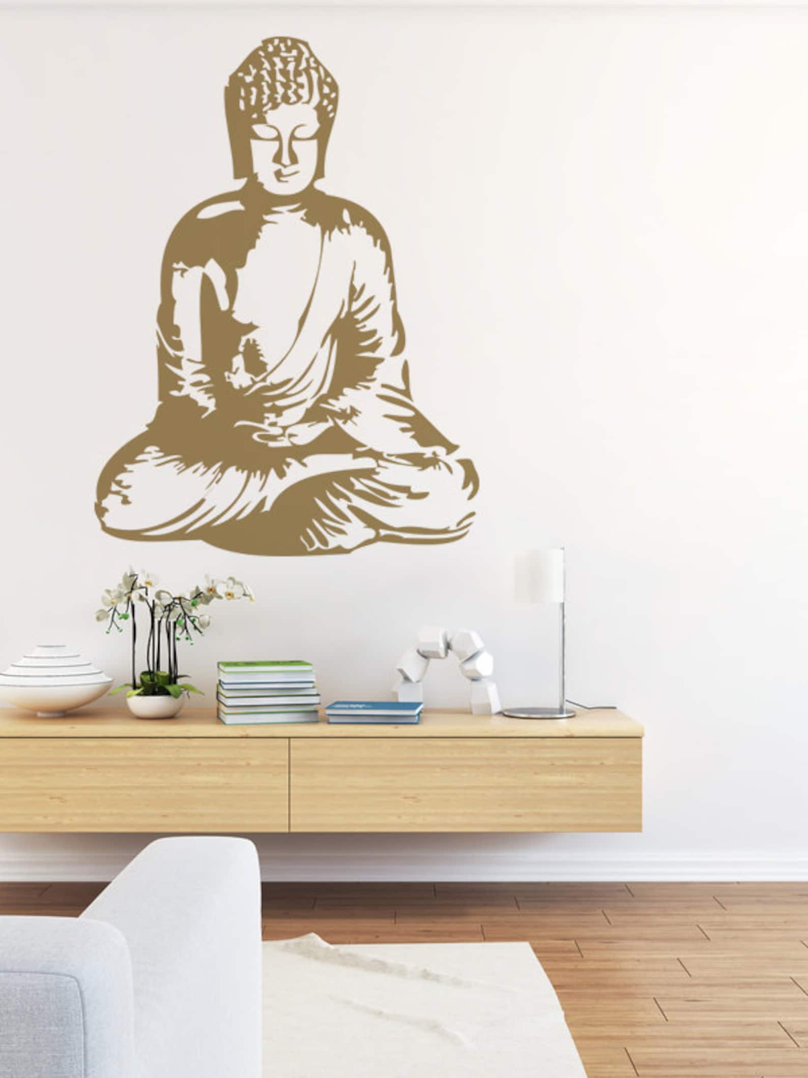 Buddha Wall Decal Buddha Wall Art Asian Wall Decal Nursery - Etsy