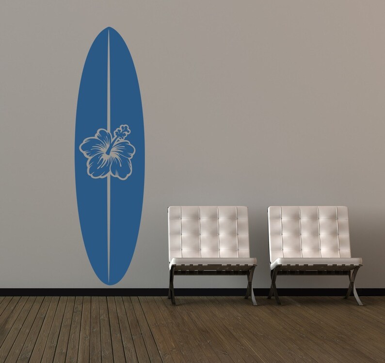Surfboard Decal Surfboard Wall Art Surf Decor Beach Decor Etsy