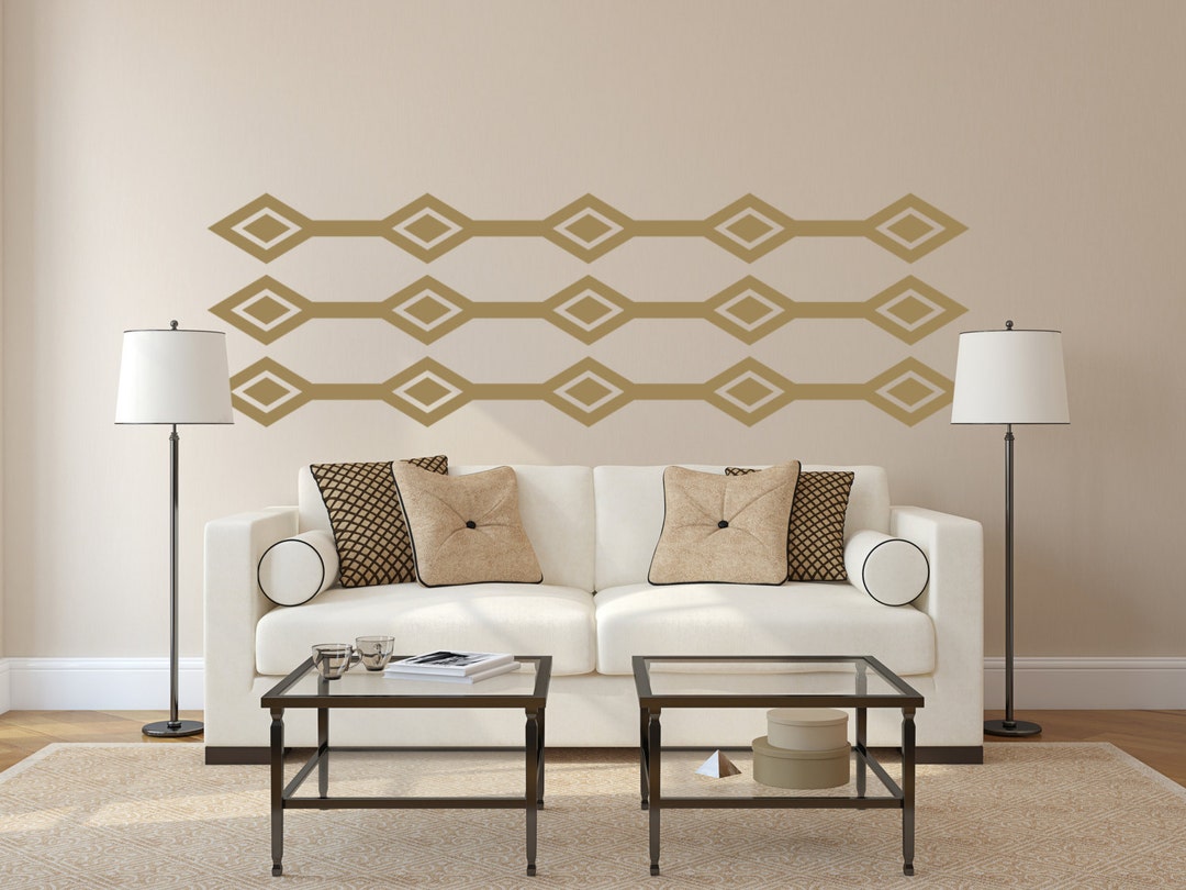 Geometric Wall Decal Diamond Wall Decal Arrow Wall Decal Etsy