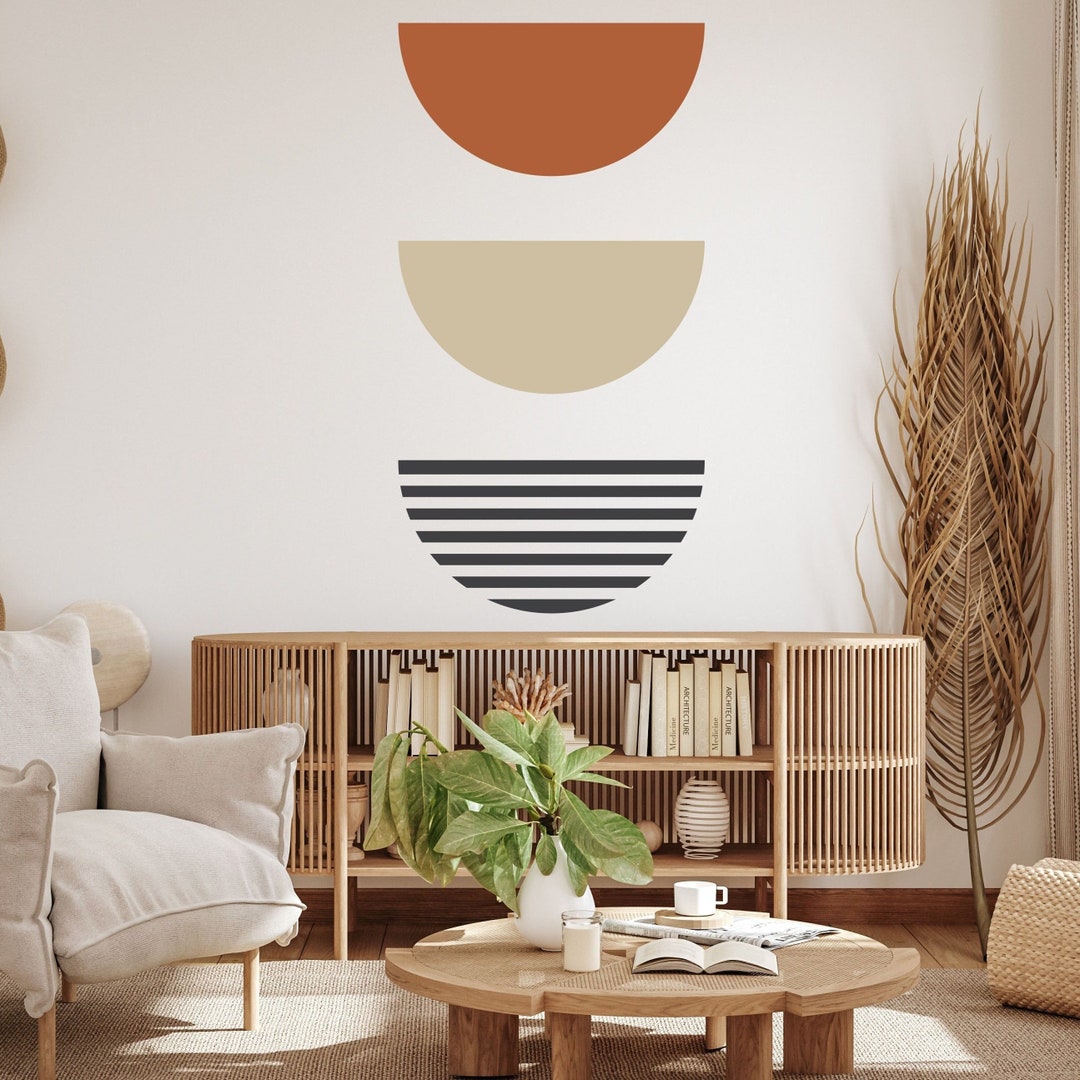 Picture Idea: Boho Geometric Wall Decals Removable Mid Century Modern Decor For