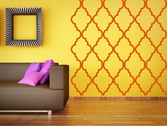 Moroccan Wall Decor Quatrefoil Wall Pattern Geometric Wall Etsy