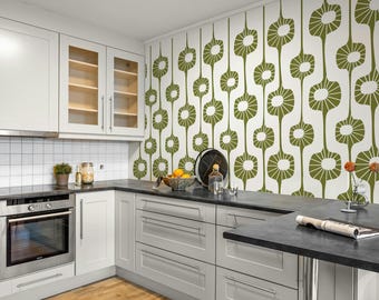 Mid Century Modern Stylized Geometric Removable Wall Decal