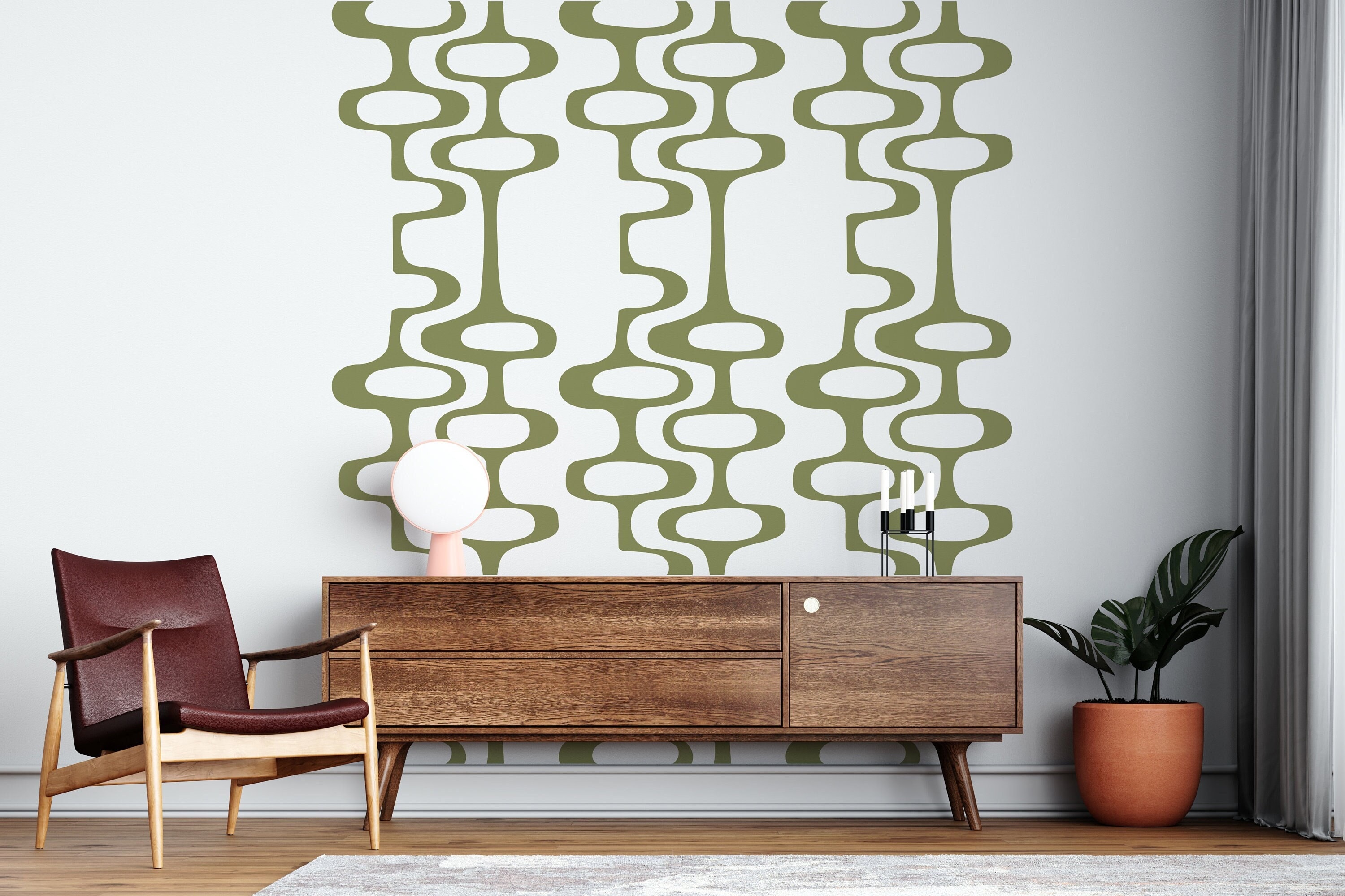 Wall Décor Cool Vintage Wall Cling Wall Mural Decal Geometric Peel and