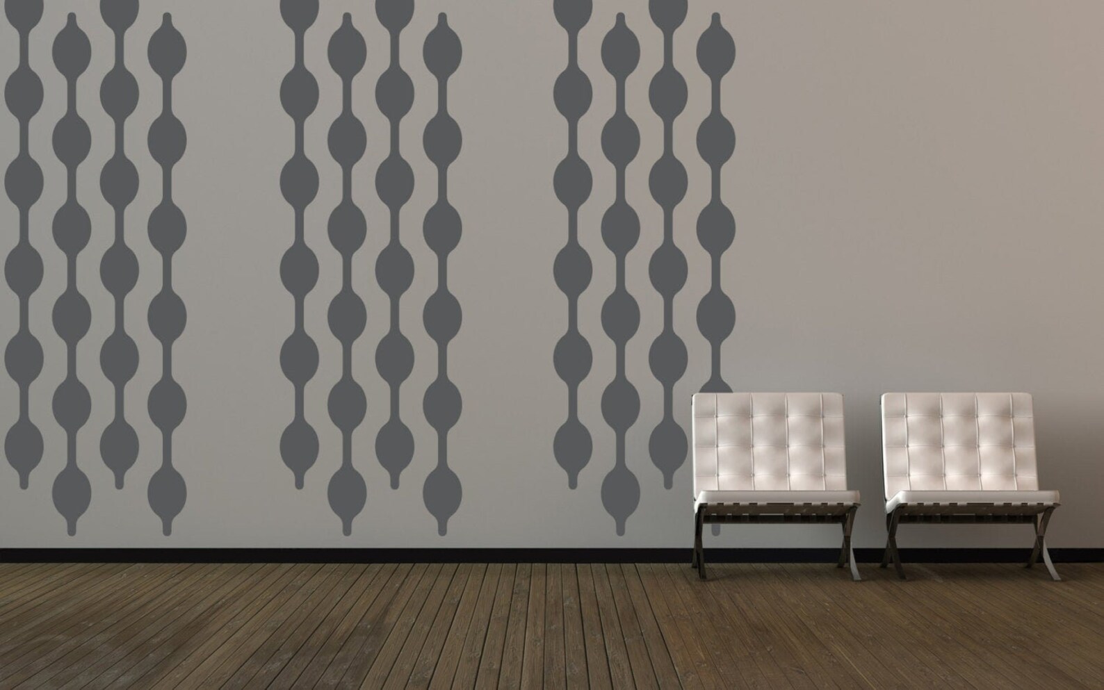 Mid Century Modern Decal Geometric Wall Decal Retro Wall Etsy