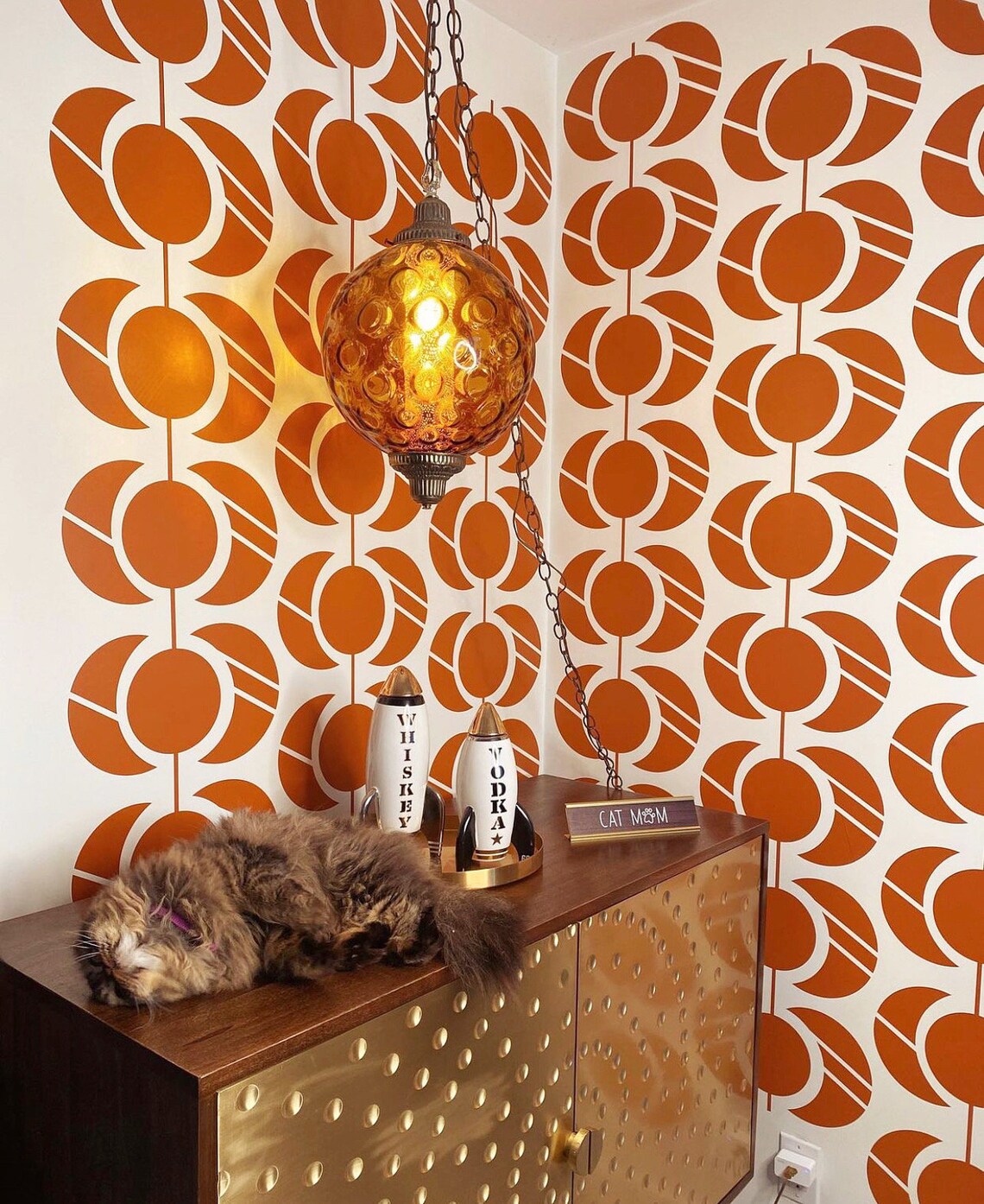 Mid Century Wall Decals Geometric Wall Decal Removable Wall Etsy